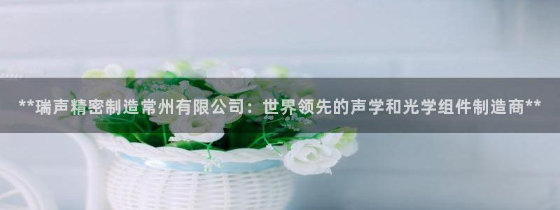 彩神新微聊：**瑞声精密制造常州有限公司：世界领先的声学和光学组件制造商**