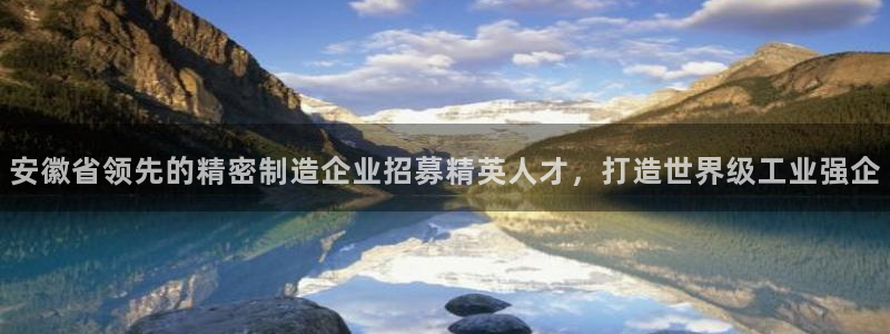 彩神v8手机客户端：安徽省领先的精密制造企业招募精英人才，打造世界级工业强企