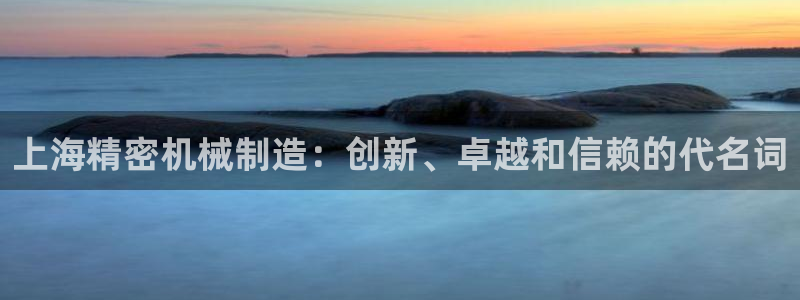 彩神v8app：上海精密机械制造：创新、卓越和信赖的代名词