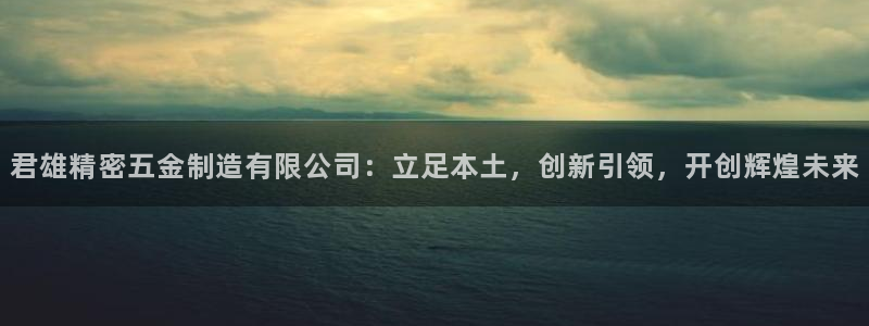 彩神viii下载安卓：君雄精密五金制造有限公司：立足本土，创新引领，开创辉煌未来