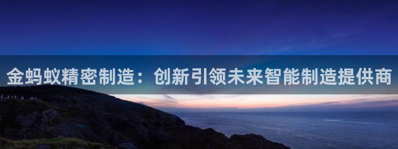 彩神赢的钱是哪里来的：金蚂蚁精密制造：创新引领未来智能制造提供商