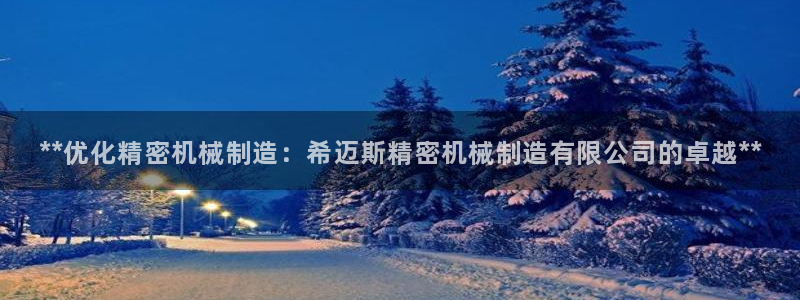 彩神iv能赚钱吗：**优化精密机械制造：希迈斯精密机械制造有限公司的卓越**